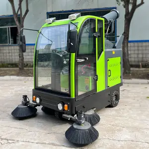 Ride On Road Floor Sweeper Limpador De Rua Máquina De Vassoura A Vácuo Industrial