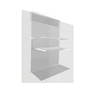 1pc Acrylic Bathroom Corner Shelf Without Drilling, Wall Mounted Shower  Caddy For Cosmetics