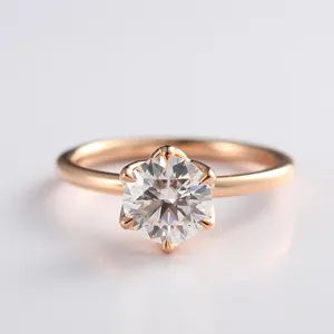 custom anillos de compromiso de oro anillos de oro 18k moissanite ring for women