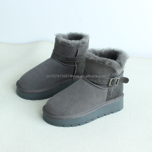 Bottes d'hiver pour femmes <span class=keywords><strong>UGG</strong></span> en gros, respirantes, imperméables, antidérapantes, doublure en fourrure, doublure en peau de mouton véritable - Product Image 3
