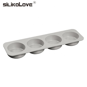 MUYULINS Factory 4-Cavity Round Cylinder Maker LFGB Platinum Non-Stick BPA-Free DIY <b>Silicone</b> Soap Mold - Product Image 3
