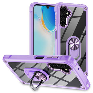 Funda con soporte de anillo resistente para <span class=keywords><strong>Samsung</strong></span> <span class=keywords><strong>Galaxy</strong></span> A35 A55 A16 A25 A24 A34 A15 A54 A14 A12 A32 <span class=keywords><strong>A52</strong></span> MARCO DE TPU suave cubierta transparente híbrida - Product Image 2