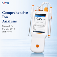 Analyseur de qualité de l'eau portable BOYN I310T, pH-mètre ionique, étanche IP65, pour les tests en laboratoire et sur le terrain, calibrations 1-5 points