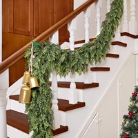Guirlande de verdure artificielle réaliste de 2,7 m pour cheminée, en pin écologique et durable, pour Noël, cheminée, table, fêtes de fin d'année