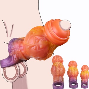 YOCY 2195 3 Size Penis Sleeve Big Kont Penis Sheath With Testicle Ring Delay Ejaculation Stronger Erection Sex <b>Toys</b> <b>for</b> <b>Men</b> - Product Image 1