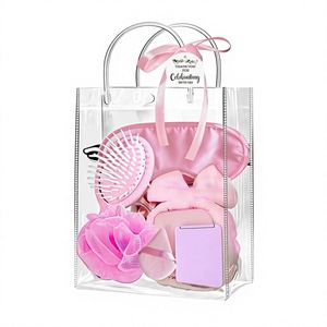 12 Pièces Sacs Cadeaux de Douche Nuptiale pour Bébé, Bandeau, Brosse, Boîte à Bijoux, Masque de Sommeil, Miroir, Houppette, Élastique à Cheveux - Product Image 2