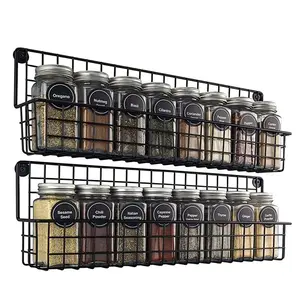 Wire Seasoning Can Rack Kitchen Wall-Mounted Home Storage Rack Home Set