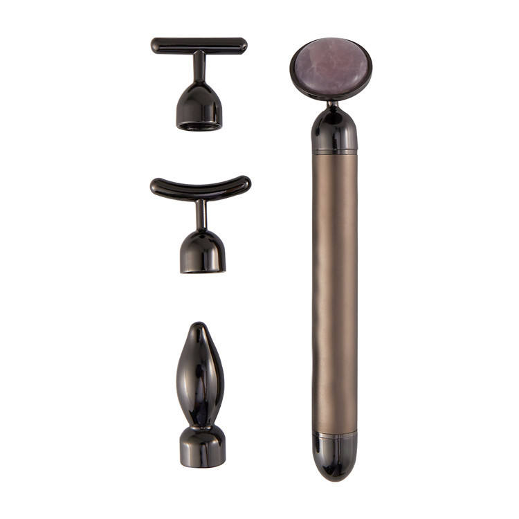 Vibrating Jade Roller Rose Quartz Jade Roller Stone Facial Massage Jade Facial Massage Roller T Beauty Bar 