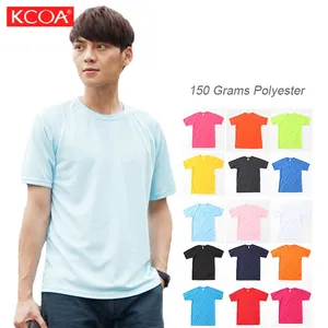 KCOA yuvarlak boyun spor özel hızlı kuru % 100% Polyester 150 gram baskılı T Shirt