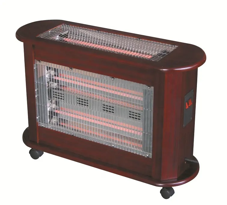 Houten case heater 2400 W met Veiligheid schakelaar