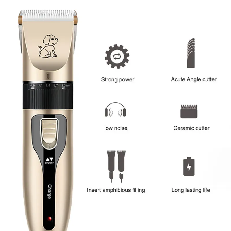 Atacado Profissional Animal Cabelo Removedor Cat Elétrica Pet Dog cabelo Trimmer Cordless Pet Clipper