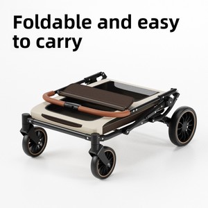 Multi-functional Carbon Steel Pet <strong>Stroller</strong> for Medium-Large <strong>Dogs</strong> Foldable Portable Outdoor Carrier Cross-Border Ready (Model - Product Image 5