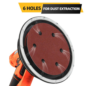 Discos de Lijado de 9 Pulgadas y 6 Agujeros, 220 mm, con Respaldo Adhesivo, para Lijadora de Paneles de Yeso, Pulido, Fibra de Alúmina, Juego de 50 Piezas, Grano 60 80 120 150 240 - Product Image 3