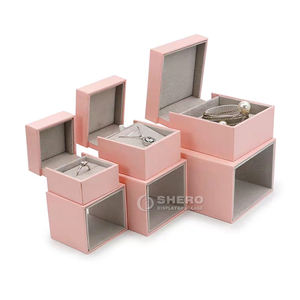 Luxury Premium High End Textured Leatherette Jewelry Box Custom Color Size for <b>Ring</b> Pendant Necklace <b>Storage</b> and Drawer Design - Product Image 4