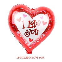Ballons en aluminium « Je t'aime » pour fête d'anniversaire, ballons en aluminium pour fête, ballons en aluminium rouges en forme de cœur, fournitures de décoration de mariage