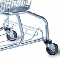 Surface métallique de chariot de supermarché de haute qualité avec logo personnalisé