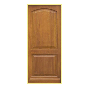 Puerta de Madera Sólida de Núcleo Duro GA-18S con Diseño Curvo en Nogal y Caoba, Clásica, Tamaño Personalizado - Product Image 1