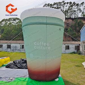 Bespoke balon cangkir kopi tiup, properti iklan balon cangkir minum tiup raksasa untuk promosi - Product Image 3