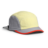 Casquette souple en nylon personnalisée Casquette de camping Broderie 3d Logo Casquette de course à pied à 5 panneaux Casquette de camping en polyester perforé imperméable