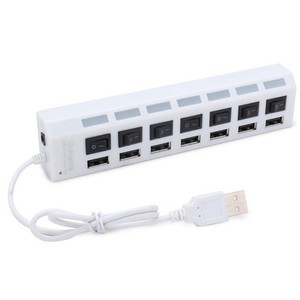 Hub <span class=keywords><strong>USB</strong></span> haute vitesse 7 ports, adaptateur <span class=keywords><strong>multi</strong></span>-ports 2.0, interrupteur marche/arrêt <span class=keywords><strong>USB</strong></span>, séparateur <span class=keywords><strong>USB</strong></span> portable pour ordinateur portable - Product Image 4
