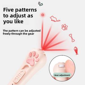 USB-oplaadbare multifunctionele eenvoudige klassieke kattenknuffelstok paars wit laserprojectie <span class=keywords><strong>plastic</strong></span> sleutelhanger buiten - Product Image 4