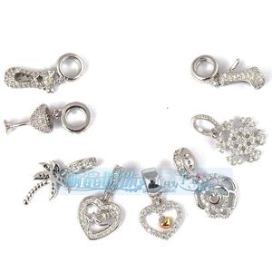 Bracelet à bricoler Collier Cuivre Plaqué Or Zircon Étincelant Accessoires Or Rose Argent Or Arbre Coeur Flocon de Neige Pendentif - Product Image 1