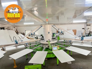 DGRUIDA Prensa Automática de 4 Colores y 14 Estaciones con Paleta Grande para Ropa de Gran Tamaño y Cajas de Cartón, Serigrafía - Product Image 6