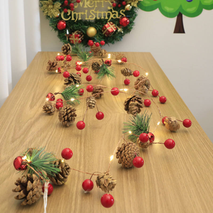USB-hoạt động trong nhà/ngoài trời giáng sinh ánh sáng chuỗi sáng tạo <span class=keywords><strong>Pinecone</strong></span> thông kim thiết kế dây đồng ấm trang trí chiếu sáng - Product Image 5