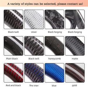 Volant en Fibre de Carbone Forgé avec LED en Cuir Sport avec Bouton de Klaxon pour Volkswagen <span class=keywords><strong>Golf</strong></span> 7/7.<span class=keywords><strong>5</strong></span> GTI/<span class=keywords><strong>GTD</strong></span>/GTE/R Polo GTI Tiguan - Product Image 2