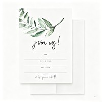 Nouvelles cartes d'invitation de luxe 2026 avec motif végétal rustique, enveloppes, impression numérique, fermeture adhésive pour mariage et douche nuptiale
