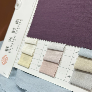 Tissu en viscose et lin slub 150g, largeur 150cm, 14% nylon, 81% viscose, 5% lin, pour vêtements d'été pour filles, rideaux, respirant et infroissable - Product Image 2