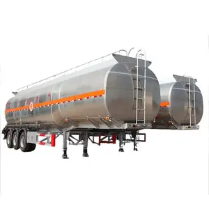 3 as roda 45000-50000 liter Semi Trailer Tanker bahan bakar aluminium untuk truk Trailer penjualan