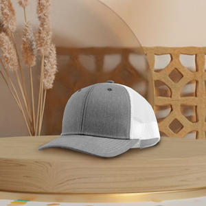 Vietnam quantité minimale de commande bas gris clair casquette de camionneur Logo personnalisé Snapback maille sport casquette de Baseball 6 panneau uni solide adulte chapeaux chapeau - Product Image 5