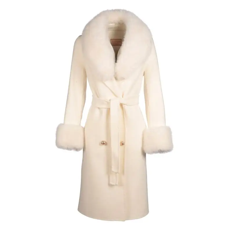 2023 Promotional Top Quality Custom GCS autumn winter single-faced wool cashmere fur coat