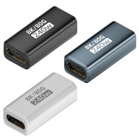 Konverter Tipe-C 240W 80Gbps 8K 60HZ Adaptor USB4 Transmisi Data Konektor Ekstensi USB-C Female Female Laptop Ponsel