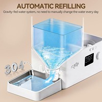 Distributeur de nourriture intelligent semi-automatique 2-en-1 pour animaux de compagnie, grande capacité 5L, réservoir d'eau par gravité 4L, écran LCD, pour chiens