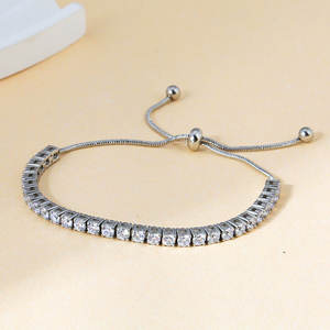 Pulsera y brazalete de moda de acero inoxidable 316L resistente al agua y al deslustre, chapado en oro de 14K y 18K, pulsera tipo tenis para mujer - Product Image 4