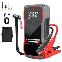 Démarreur de batterie de voiture portable pour camion, moto, gonfleur de pneus, compresseur d'air, batterie externe d'urgence, lumière LED, 600 A de crête