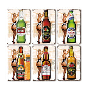 Letrero Metálico Vintage de Cerveza y Sidra, Decoración Retro para Pared de Bar, Pub, Cueva del Hombre, Garaje, Taberna, Cafetería, Arte Mural para el Hogar - Product Image 1