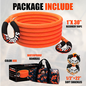 Kéo Phụ kiện 1 "x30ft động phục hồi dây với <span class=keywords><strong>2</strong></span> mềm xiềng xích cho 4x4 off-road Trailer cứu hộ - Product Image 6