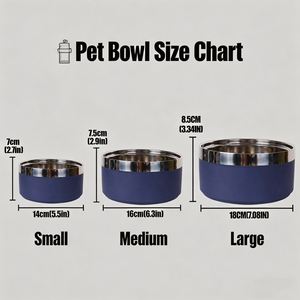 Bol avec nom personnalisé, bols pour animaux de compagnie en acier inoxydable pour chien et chat, base en caoutchouc antidérapante et plat à nourriture et à eau en métal - Product Image 3