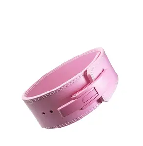 Custom Logo Fitness Back Support Leather Squat Waist Lever Weightlifting Powerlifting Weight Lifting Gym Belt For Women