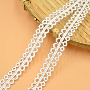 Factory Direct Sale Polyester Yarn Fabric Delicate Embroidery Lace Sewing Trim Lace