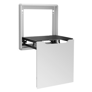 Tabouret et repose-pieds pliables à fixer au mur, en métal, design moderne et minimaliste pour l'entrée de la maison - Product Image 1