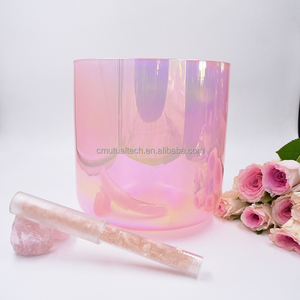 Bols chantants en cristal de quartz clair MTD Rose 432 Hz, ensemble de bols parfaits pour la guérison, grands bols chantants en quartz pour la thérapie sonore - Product Image 3