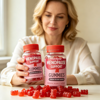 OEM Volwassen Menopauze Gummies met Zwarte Peper, Fruit, Kurkuma Wortel Extract, Natuurlijke Immuniteit Ondersteuning, Verlicht Hete Vloesjes, Reguleert