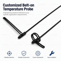 Sensor de Temperatura NTC 10K B3950 con Correa de TPE Impermeable, Sonda de Tubo de Respuesta Rápida para Sistemas de Bombas de Calor HVAC y Calderas