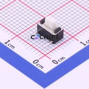 TC-1101DE-B-E Tactile Switch Through hole Component THT Switch Single Pole Single Throw Rectangle Button 1.6N Right Angle Insert - Product Image 1