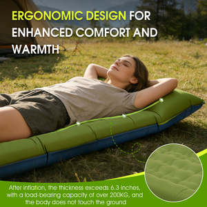 Colchoneta <span class=keywords><strong>Inflable</strong></span> Ultraligera Impermeable, Colchón Portátil con Almohada para Acampar, Hacer Senderismo y Excursionismo al Aire Libre - Product Image 3