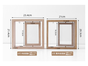 Cornice Fotografica Rotante 6 Pollici Bifacciale, Espositore per Foto, Collezione per Coppie, Cornici in Legno per Foto di Coppia - Product Image 4